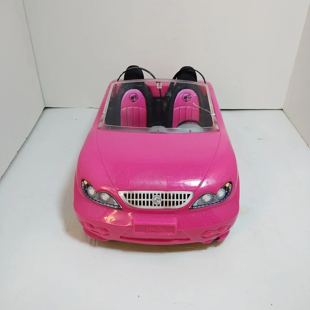 2013‎ Mattel Barbie Convertible Car Pink Sparkle Glitter Silhouette Toy Vehicle